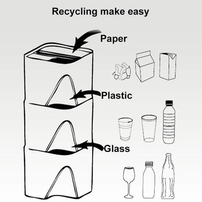 Stackable Recycling Bin Layer - 15L Space-Saving Can by HitMyNeed