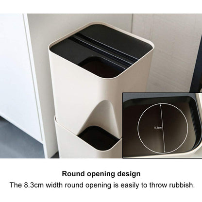 Stackable Recycling Bin Layer - 15L Space-Saving Can by HitMyNeed