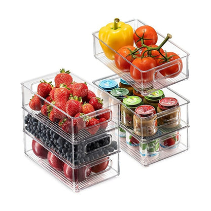 Stackable Refrigerator Organizers, 6-Piece Set by HitMyNeed