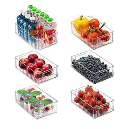 Stackable Refrigerator Organizers, 6-Piece Set by HitMyNeed