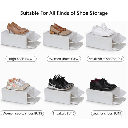 Stackable Shoe Storage Boxes Set of 3 by HitMyNeed