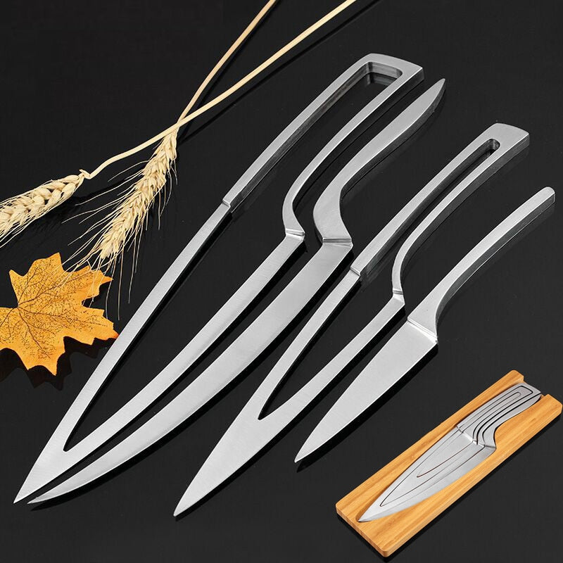 Stackable Stainless Steel Kitchen Knife Set (4 pcs) by HitMyNeed