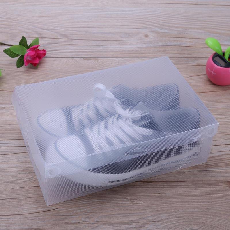 Stackable Transparent Shoe Storage Boxes (Set of 10) by HitMyNeed