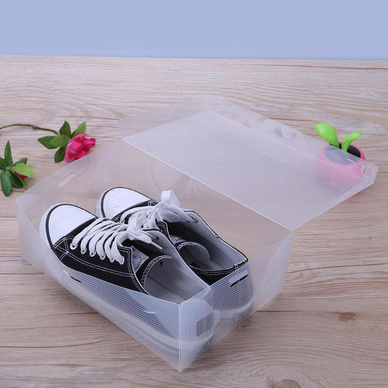 Stackable Transparent Shoe Storage Boxes (Set of 10) by HitMyNeed