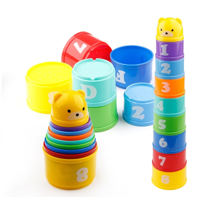 Stacking Cups Educational Baby Toy Set (8 pcs) by HitMyNeed