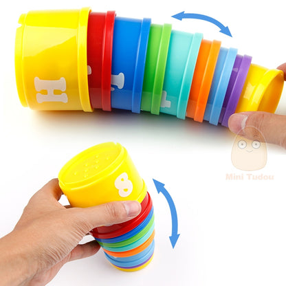 Stacking Cups Educational Baby Toy Set (8 pcs) by HitMyNeed