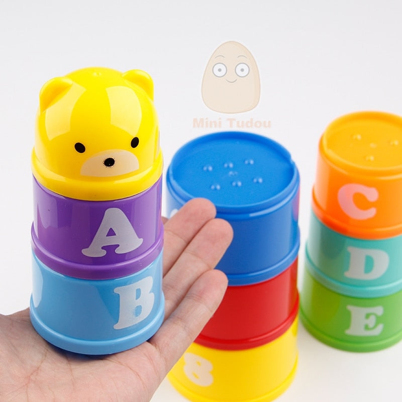 Stacking Cups Educational Baby Toy Set (8 pcs) by HitMyNeed