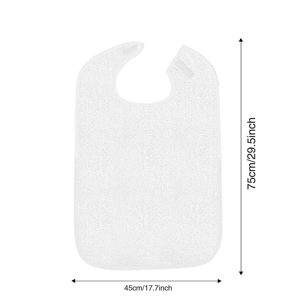 Stain Resistant Adult Bibs for Seniors and Adults white by HitMyNeed