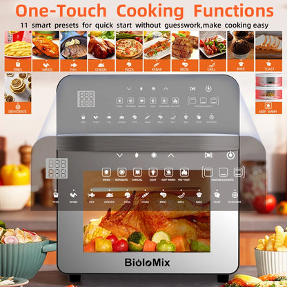 Stainless Steel 11-in-1 Air Fryer Oven 15L 1700W by HitMyNeed