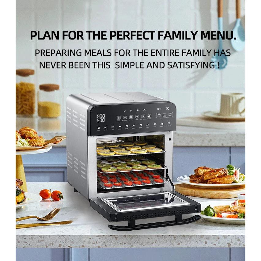 Stainless Steel 11-in-1 Air Fryer Oven 15L 1700W by HitMyNeed