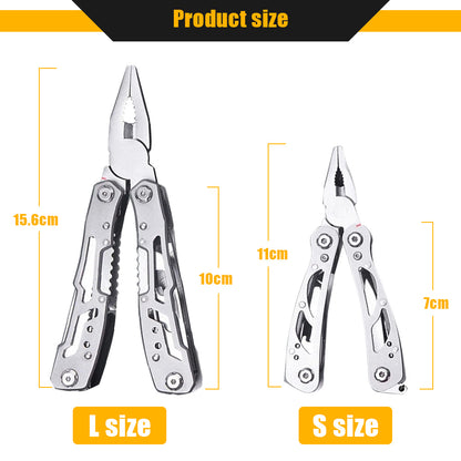 Stainless Steel 14-in-1 Folding Multi-Tool Pliers by HitMyNeed