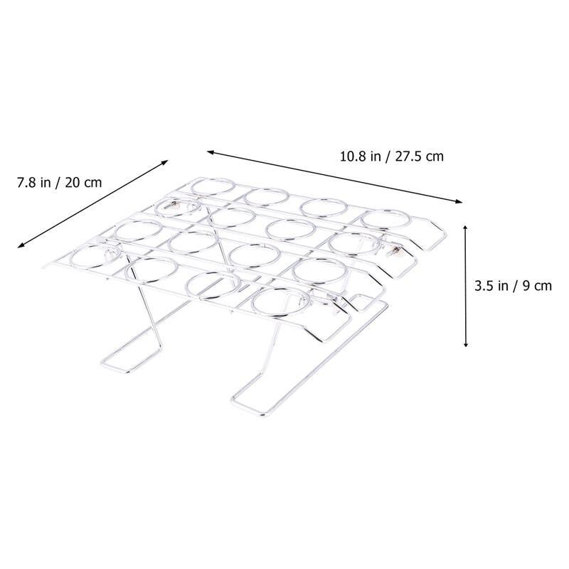 Stainless Steel 16-Hole Ice Cream Cone Holder Rack by HitMyNeed