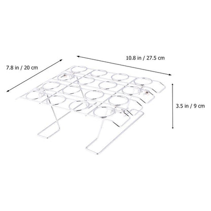 Stainless Steel 16-Hole Ice Cream Cone Holder Rack by HitMyNeed