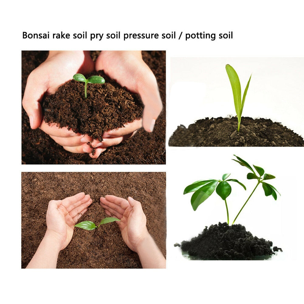 Stainless Steel 2-in-1 Bonsai Root Rake & Spade by HitMyNeed