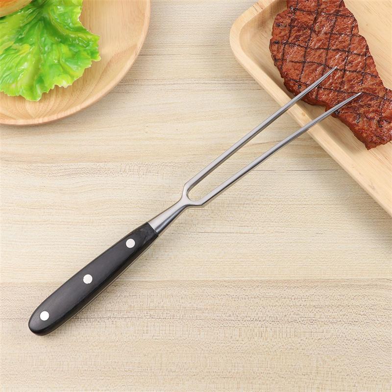 Stainless Steel 2-Prong Roasting Fork with Wood Handle by HitMyNeed