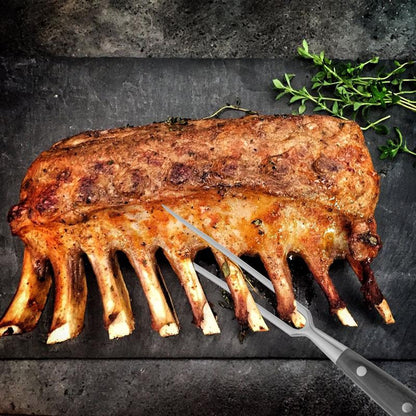 Stainless Steel 2-Prong Roasting Fork with Wood Handle by HitMyNeed