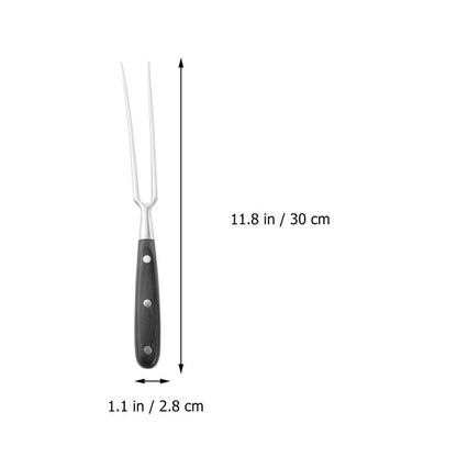 Stainless Steel 2-Prong Roasting Fork with Wood Handle by HitMyNeed