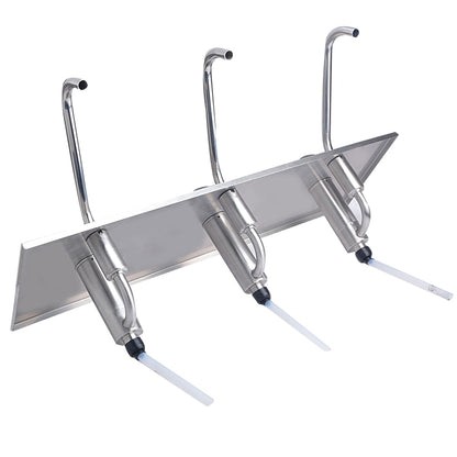 Stainless Steel 3-Compartment Sauce Dispenser by HitMyNeed