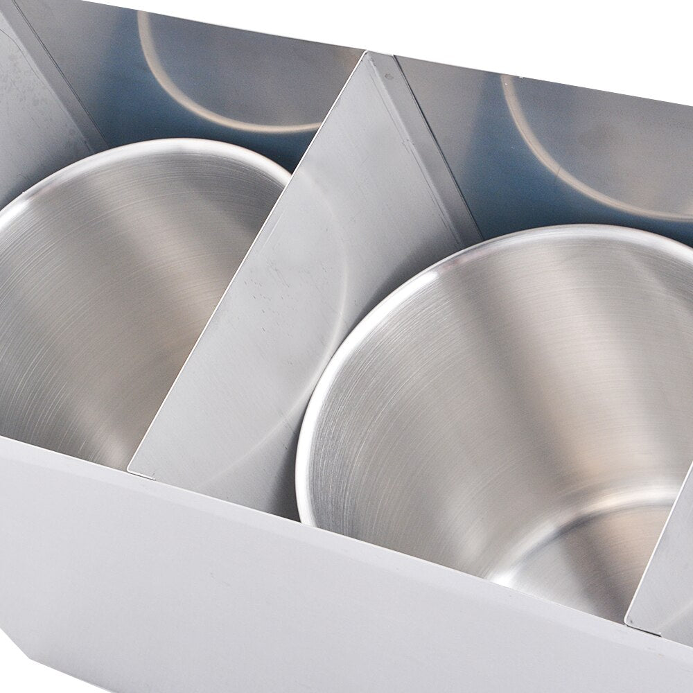 Stainless Steel 3-Compartment Sauce Dispenser by HitMyNeed