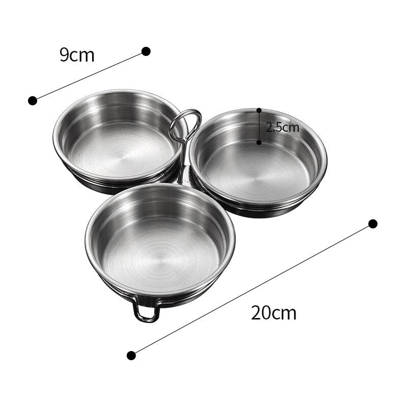 Stainless Steel 3-Cup Egg Poacher with Oil Brush by HitMyNeed