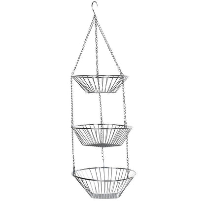 Stainless Steel 3 Tier Hanging Fruit Basket by HitMyNeed