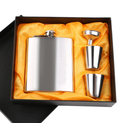 Stainless Steel 4-Piece Alcohol Flask Gift Set 7oz by HitMyNeed