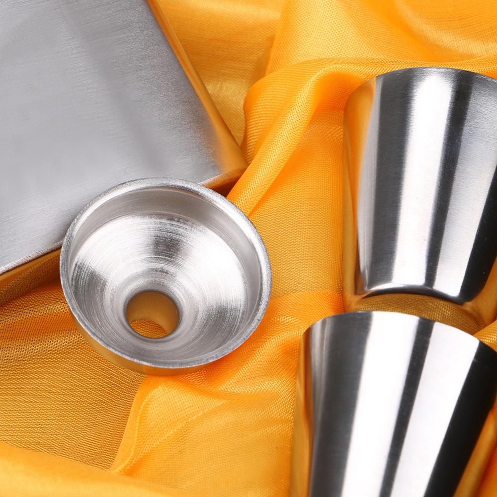Stainless Steel 4-Piece Alcohol Flask Gift Set 7oz by HitMyNeed
