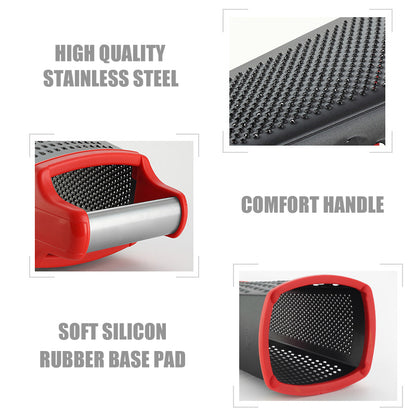 Stainless Steel 4-Sided Box Grater with Non-Slip Base by HitMyNeed
