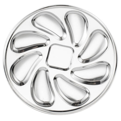 Stainless Steel 8 Slot Oyster Serving Plate by HitMyNeed