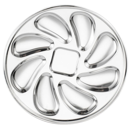 Stainless Steel 8 Slot Oyster Serving Plate by HitMyNeed