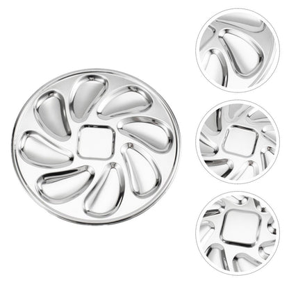 Stainless Steel 8 Slot Oyster Serving Plate by HitMyNeed