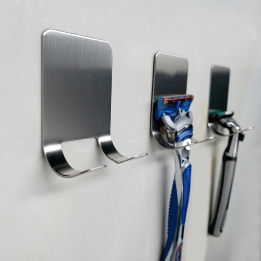 Stainless Steel Adhesive Razor Holder Wall Hook by HitMyNeed