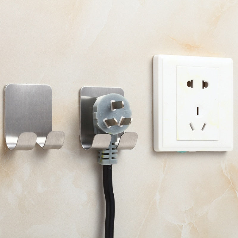 Stainless Steel Adhesive Razor Holder Wall Hook by HitMyNeed