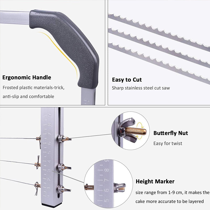 Stainless Steel Adjustable Cake Layer Cutter by HitMyNeed