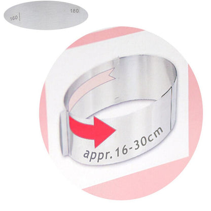 Stainless Steel Adjustable Cake Ring Mold by HitMyNeed