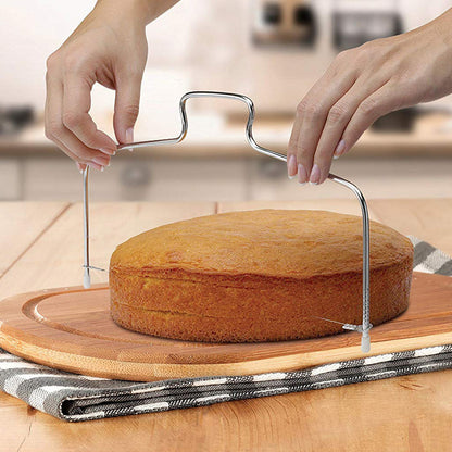 Stainless Steel Adjustable Cake Slicer Tool 1pc-double-line by HitMyNeed