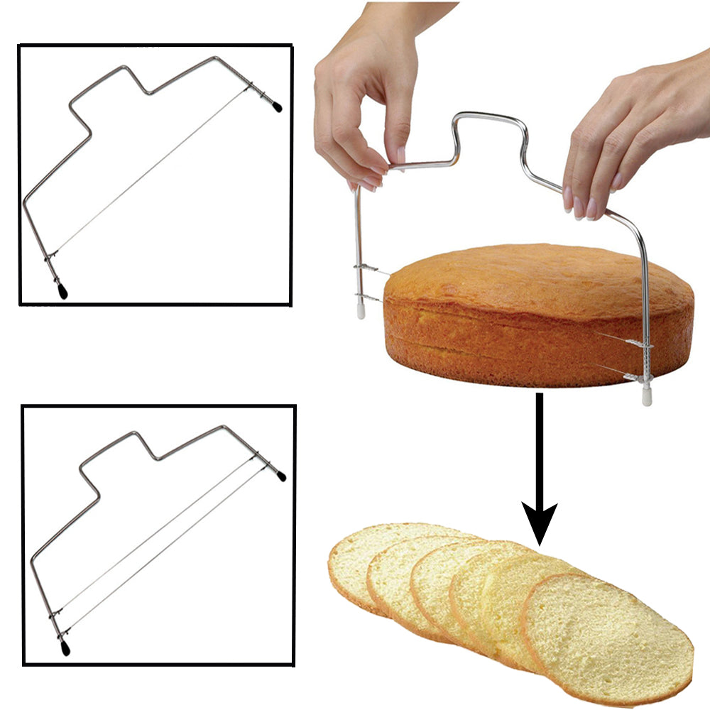 Stainless Steel Adjustable Cake Slicer Tool 1pc-single-line by HitMyNeed