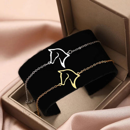 Stainless Steel Adjustable Horse Bracelet by HitMyNeed
