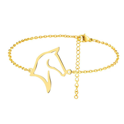 Stainless Steel Adjustable Horse Bracelet by HitMyNeed