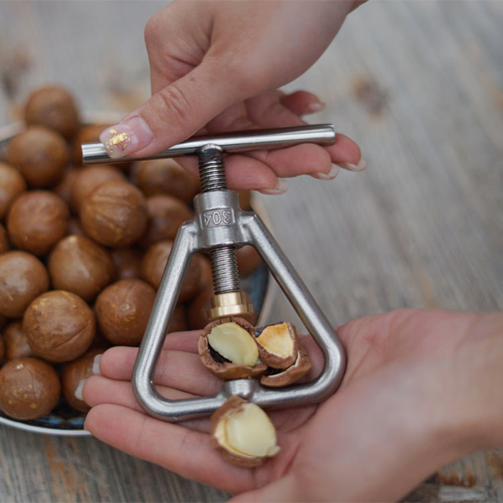 Stainless Steel Adjustable Macadamia Nut Cracker by HitMyNeed