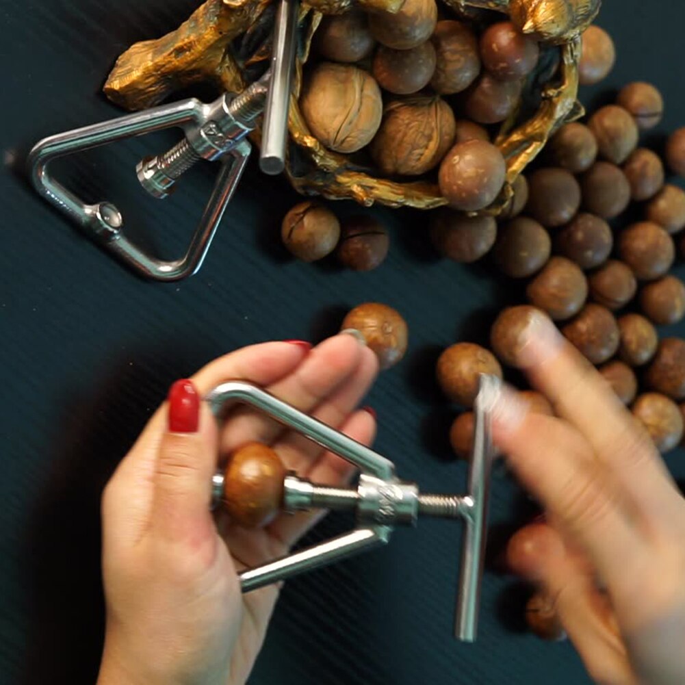Stainless Steel Adjustable Macadamia Nut Cracker by HitMyNeed
