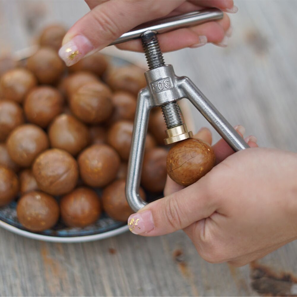 Stainless Steel Adjustable Macadamia Nut Cracker by HitMyNeed