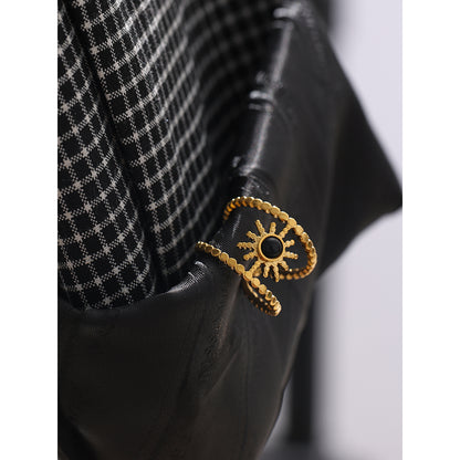 Stainless Steel Adjustable Sunburst Ring by HitMyNeed