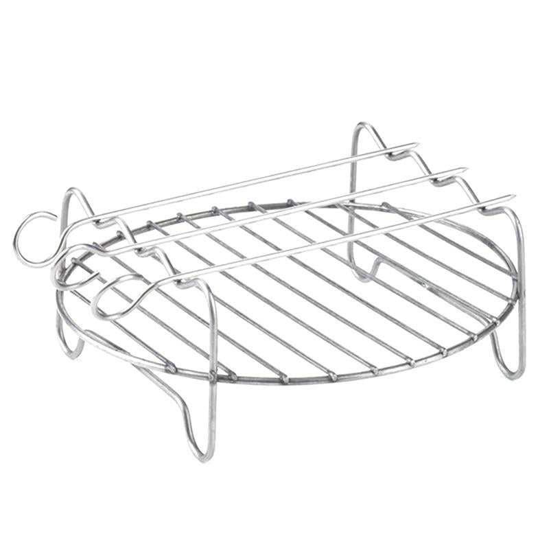 Stainless Steel Air Fryer Rack with Skewers by HitMyNeed