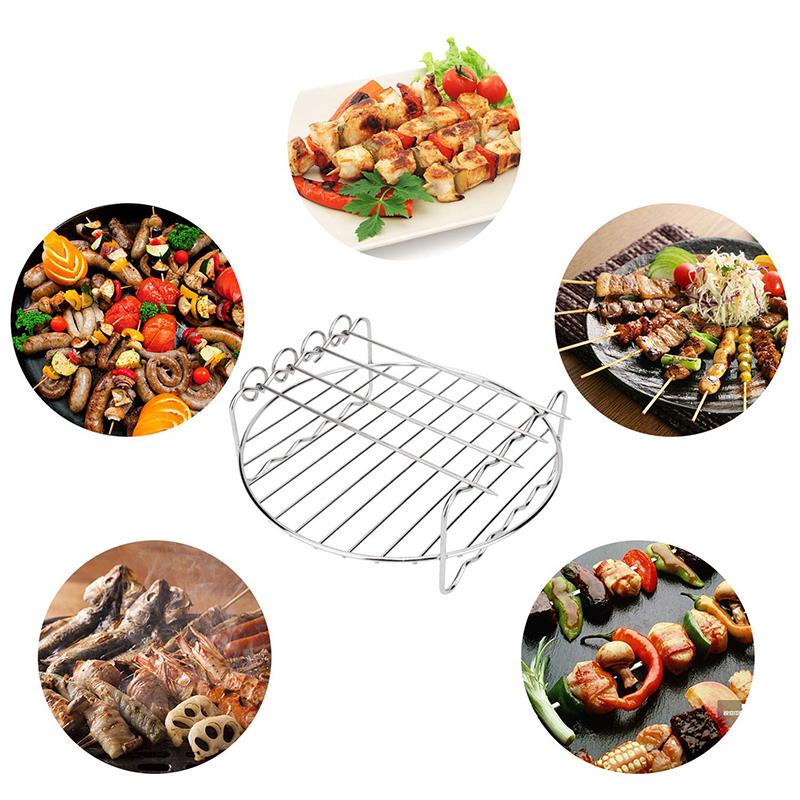 Stainless Steel Air Fryer Rack with Skewers by HitMyNeed