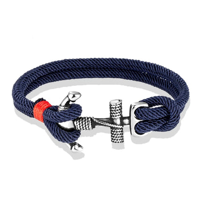 Stainless Steel Anchor Bracelet with Rope Band scm1769 19cm by HitMyNeed