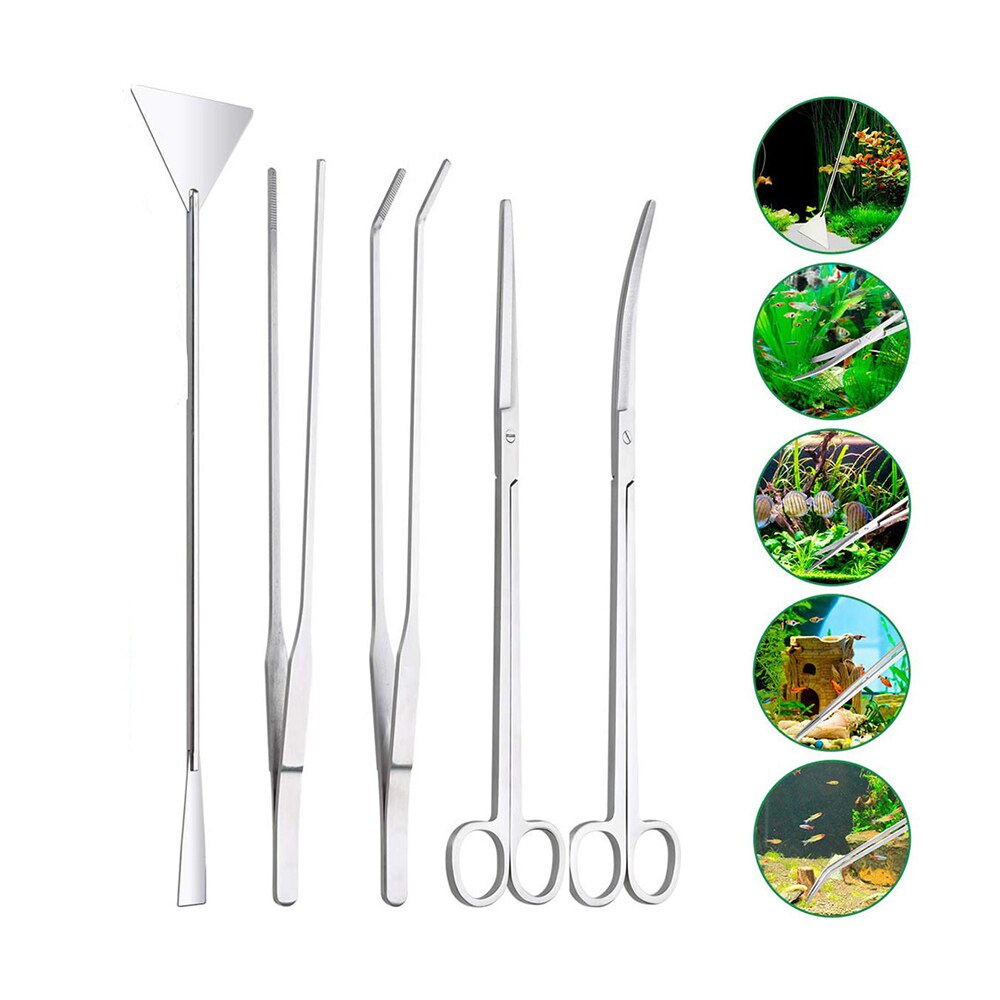 Stainless Steel Aquascaping Tool Kit (5 pcs) by HitMyNeed