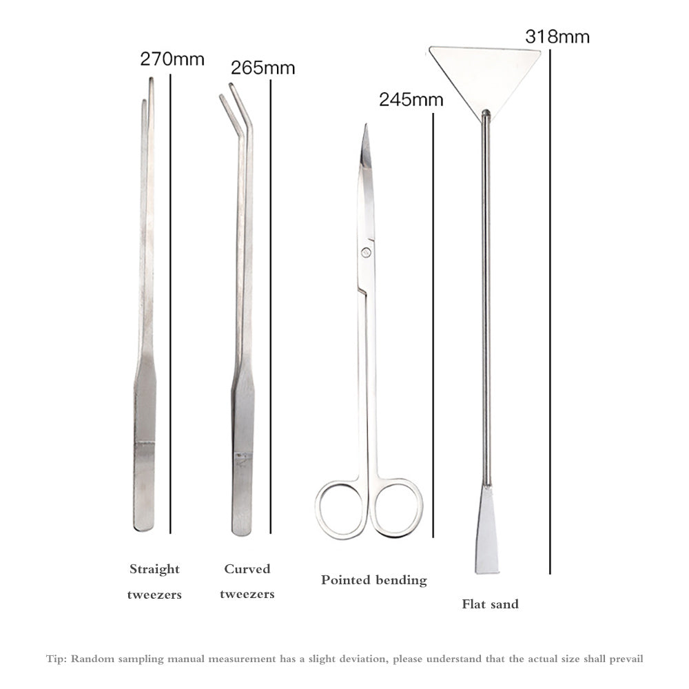 Stainless Steel Aquascaping Tool Set (4 pcs) by HitMyNeed