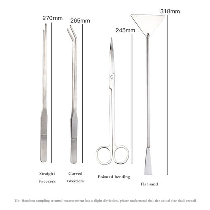 Stainless Steel Aquascaping Tool Set (4 pcs) by HitMyNeed