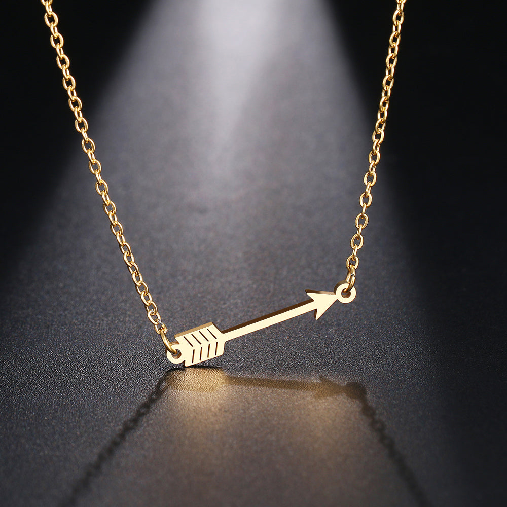 Stainless Steel Arrow Pendant Necklace 45cm by HitMyNeed
